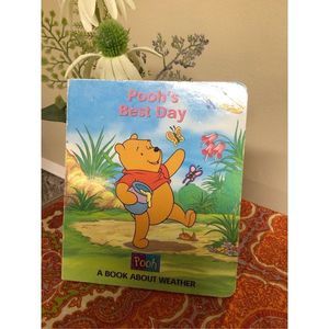 Vintage Book “Pooh’s Best Day” Baby’s First Disney Books Board Book Pooh Books